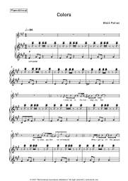 Sheet music, chords Black Pumas - Colors