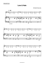Sheet music, chords Michael Kiwanuka - Love & Hate