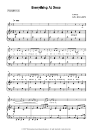 Sheet music, chords Lenka - Everything At Once