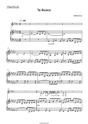 Sheet music, chords Celia Cruz - Te Busco