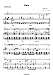 Sheet music, chords Lesley Roy - Maps