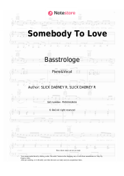Sheet music, chords Basstrologe - Somebody To Love