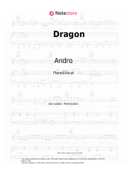 Sheet music, chords Andro, Scriptonite - Dragon