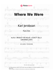 Sheet music, chords Karl Jeroboan - Where We Were