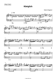 Sheet music, chords Marie Wegener - Königlich
