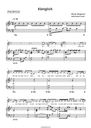 Sheet music, chords Marie Wegener - Königlich