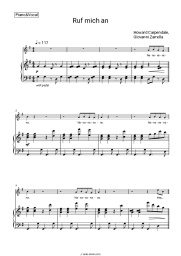 Sheet music, chords Howard Carpendale, Giovanni Zarrella, Royal Philharmonic Orchestra - Ruf mich an