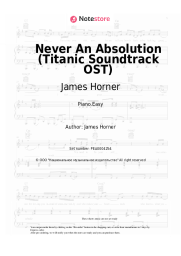 Sheet music, chords James Horner - Never An Absolution (Titanic Soundtrack OST)