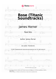 Sheet music, chords James Horner - Rose (Titanic Soundtracks)