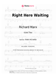 Sheet music, chords Richard Marx - Right Here Waiting