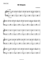 Sheet music, chords Nil Moliner - Mi Religión