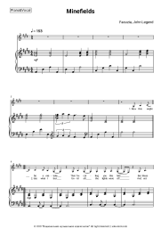 Sheet music, chords Faouzia, John Legend - Minefields