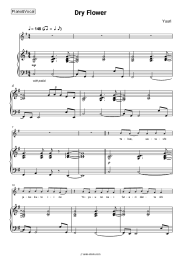 Sheet music, chords Yuuri - Dry Flower