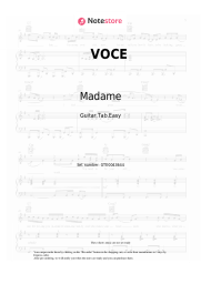 Sheet music, chords Madame - VOCE