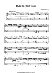 Sheet music, chords Muzio Clementi - Etude No.13 in F Major