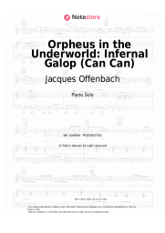 Sheet music, chords Jacques Offenbach - Orpheus in the Underworld: Infernal Galop (Can Can)