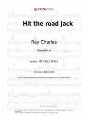 Sheet music, chords Ray Charles - Hit The Road Jack