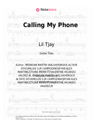 Sheet music, chords Lil Tjay, 6lack - Calling My Phone