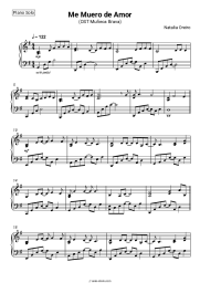 Sheet music, chords Natalia Oreiro - Me Muero de Amor (OST Muñeca Brava)