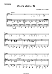 Sheet music, chords Simone & Charly Brunner - Wir sind alle über 40
