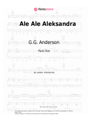 Sheet music, chords G.G. Anderson - Ale Ale Aleksandra