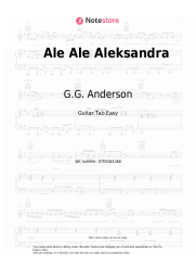 Sheet music, chords G.G. Anderson - Ale Ale Aleksandra