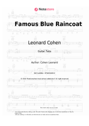 Sheet music, chords Leonard Cohen - Famous Blue Raincoat