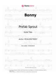 Sheet music, chords Prefab Sprout - Bonny