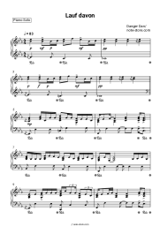 Sheet music, chords Danger Dan - Lauf davon