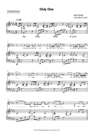 Sheet music, chords Alex Band - Only one