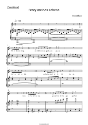 Sheet music, chords Ireen Sheer - Story meines Lebens