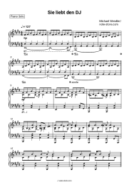 Sheet music, chords Michael Wendler - Sie liebt den DJ