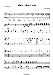 Sheet music, chords Tanja Lasch - Lieben, Lieben, Lieben