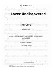 Sheet music, chords The Coral - Lover Undiscovered