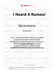 Sheet music, chords Bananarama - I Heard A Rumour
