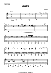 Sheet music, chords Savage - Goodbye