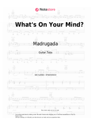 Sheet music, chords Madrugada - What's On Your Mind?