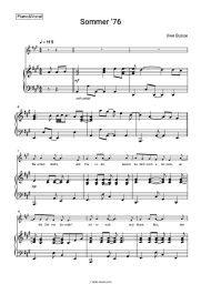Sheet music, chords Uwe Busse - Sommer '76