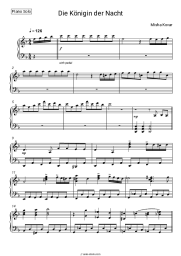 Sheet music, chords Misha Kovar, Wolfgang Amadeus Mozart - Die Königin der Nacht