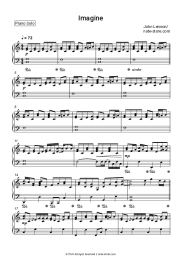 Sheet music, chords John Lennon - Imagine