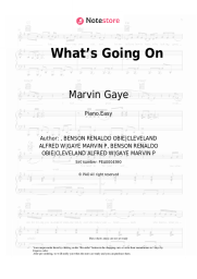 Sheet music, chords Marvin Gaye - What’s Going On