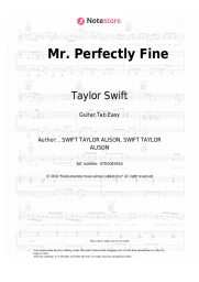 Sheet music, chords Taylor Swift - Mr. Perfectly Fine