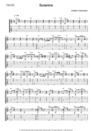 Sheet music, chords Adriano Celentano - Susanna