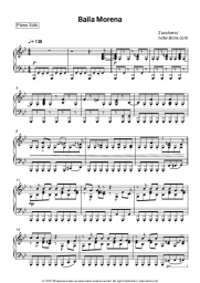 Sheet music, chords Zucchero - Baila Morena