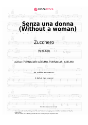 Sheet music, chords Zucchero - Senza una donna