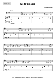 Sheet music, chords Udo Lindenberg - Wieder genauso