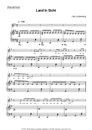 Sheet music, chords Udo Lindenberg - Land in Sicht