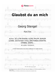 Sheet music, chords Georg Stengel - Glaubst du an mich