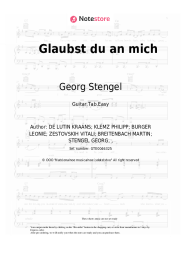 Sheet music, chords Georg Stengel - Glaubst du an mich