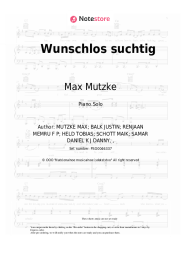 Sheet music, chords Max Mutzke - Wunschlos suchtig